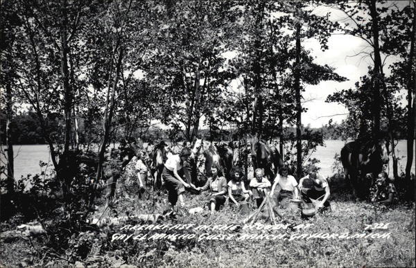 Breakfast in the Woods at Gay El Rancho Guest House Gaylord Michigan
