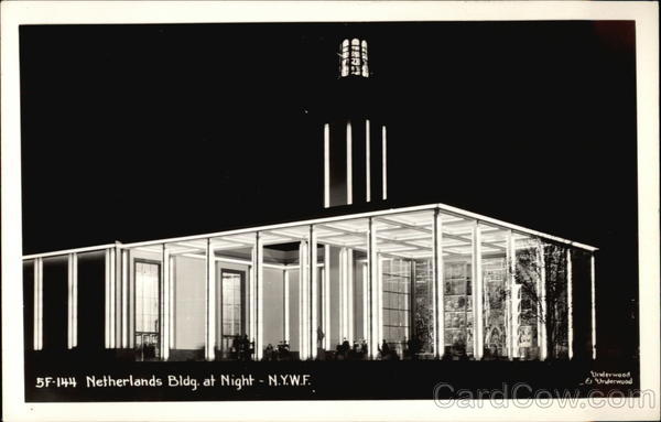 Netherlands Building at Night 1939 NY World's Fair