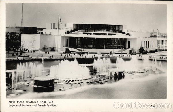 Lagoon of Nations and French Pavilion 1939 NY World's Fair