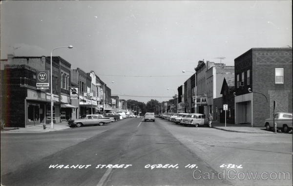 Looking Up Walnut Street Ogden Iowa