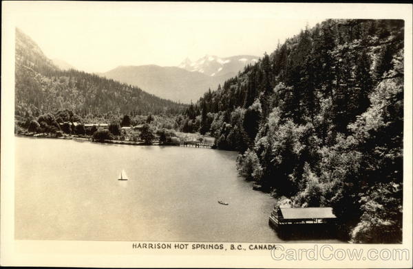 Aerial View Harrison Hot Springs BC Canada British Columbia