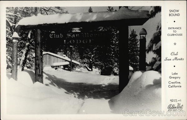 Club San Moritz, Lake Gregory - Entrance to Clubhouse Crestline California