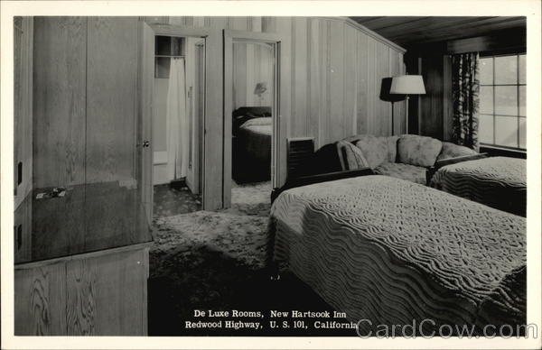 De Luxe Rooms, New Hartsook Inn, U.S. 101 Redwood Highway California