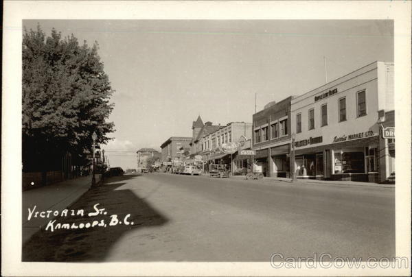 Looking Up Victoria Street Kamloops BC Canada British Columbia