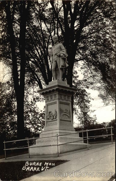 Burns Monument Barre Vermont