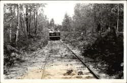 Snow Valley Ski Club, Girls in Train Car Postcard