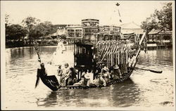 Chinese Boat on River Postcard