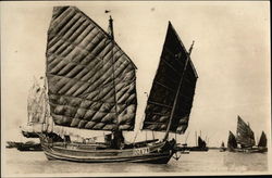 Chinese Junk Postcard