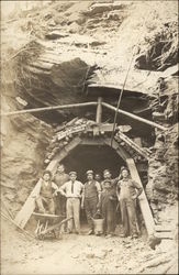 Miners Standing at Mine Entrance Miners Standing at Mine Entrance