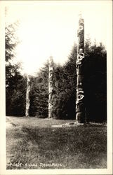 Alaska Totem Poles Postcard Postcard