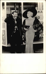 Mae West Posing With Man Postcard