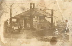 Dwinell's Filling Station - Socony Gasoline Postcard