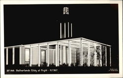 Netherlands Building at Night 1939 NY World's Fair Postcard Postcard