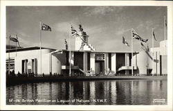 British Pavillion on Lagoon of Nations 1939 NY World's Fair Postcard Postcard