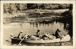 Boating on the River Postcard