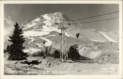 Chair Lift & View of Mountain Mount Hood, OR Postcard Postcard