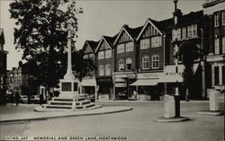 Memorial and Green Lane Postcard