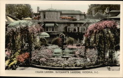 Butchart's Gardens - Italian Garden Victoria, BC Canada British Columbia Postcard Postcard