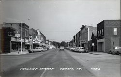 Looking Up Walnut Street Ogden, IA Postcard Postcard