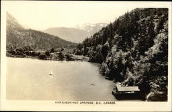 Aerial View Harrison Hot Springs, BC Canada British Columbia Postcard Postcard