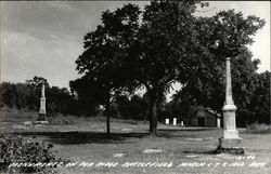 Monuments on Pea Ridge Battfield Garfield, AR Postcard Postcard