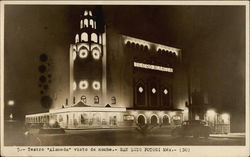 Testro "Alameda" Visto de Noche Postcard