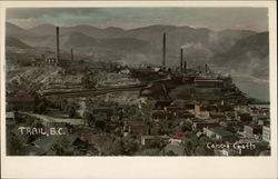 Aerial View of Town Postcard