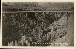 Deep Creek Bridge - Pacific Great Eastern Railway Postcard