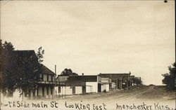 North Side of Main Street, Looking East Postcard