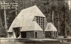 Redwood Highway Inspection Station, Hy. U.S. 199 Postcard