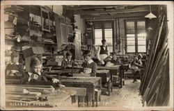 Highbury House School, Carpenter's Shop Postcard