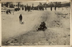 "Tobogganing" on the Cliffs Postcard