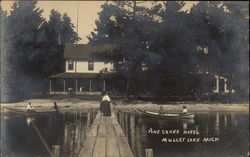 Pine Grove Hotel Mullett Lake, MI Postcard Postcard