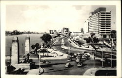 The Nile Corniche and Nile Hilton Hotel Postcard