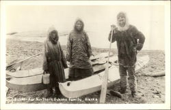 Far Northern Eskimo Family Postcard