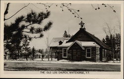 The Old Log Church Postcard