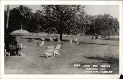 Brandon Inn - Rear Lawn and Garden Postcard