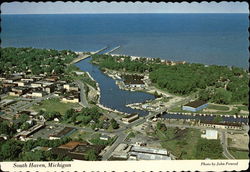 Aerial view of South Haven Michigan