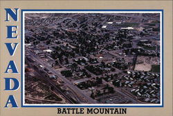 Aerial View of Battle Mountain Postcard