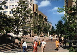 Pedestrian Mall Tulsa, OK Postcard Postcard