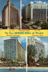 The Four Outrigger Hotels at Waikiki Postcard