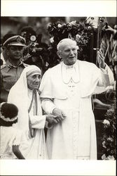 Pope John Paul II and Mother Teresa Postcard