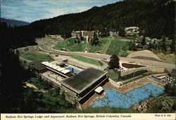 Radium Hot Springs Lodge and Aquacourt Postcard