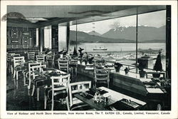 View of Harbour and North Shore Mountains from Marine Room Vacouver, BC Canada British Columbia Postcard Postcard
