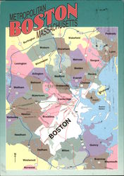 Metropolitan Boston, Massachusetts Postcard