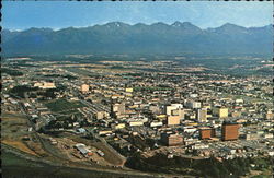 Aerial View of Anchorage Alaska Postcard Postcard