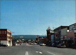 Looking up Baker Street from Highway 3 Cranbrook, BC Canada British Columbia Postcard Postcard