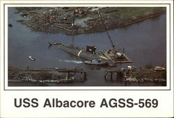 U.S.S. Albacore AGSS-569 Navy Postcard Postcard