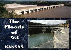 The Floods of 1993 - Tuttle Creek Reservoir Postcard