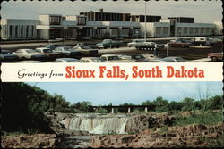 Costello Terminal Building, and Upper and Lower Falls, Big Sioux River Costello Terminal Building, and Upper and Lower Falls, Big Sioux River
